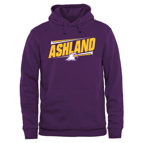 Men NCAA Ashland Eagles Double Bar Pullover Hoodie Purple->more ncaa teams->NCAA Jersey